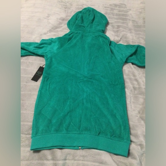 DIAMOND SUPPLY CO WOMEN’S TEARDROP TURQUOISE ZIP-UP HOODIE SIZE XS - Picture 7 of 8